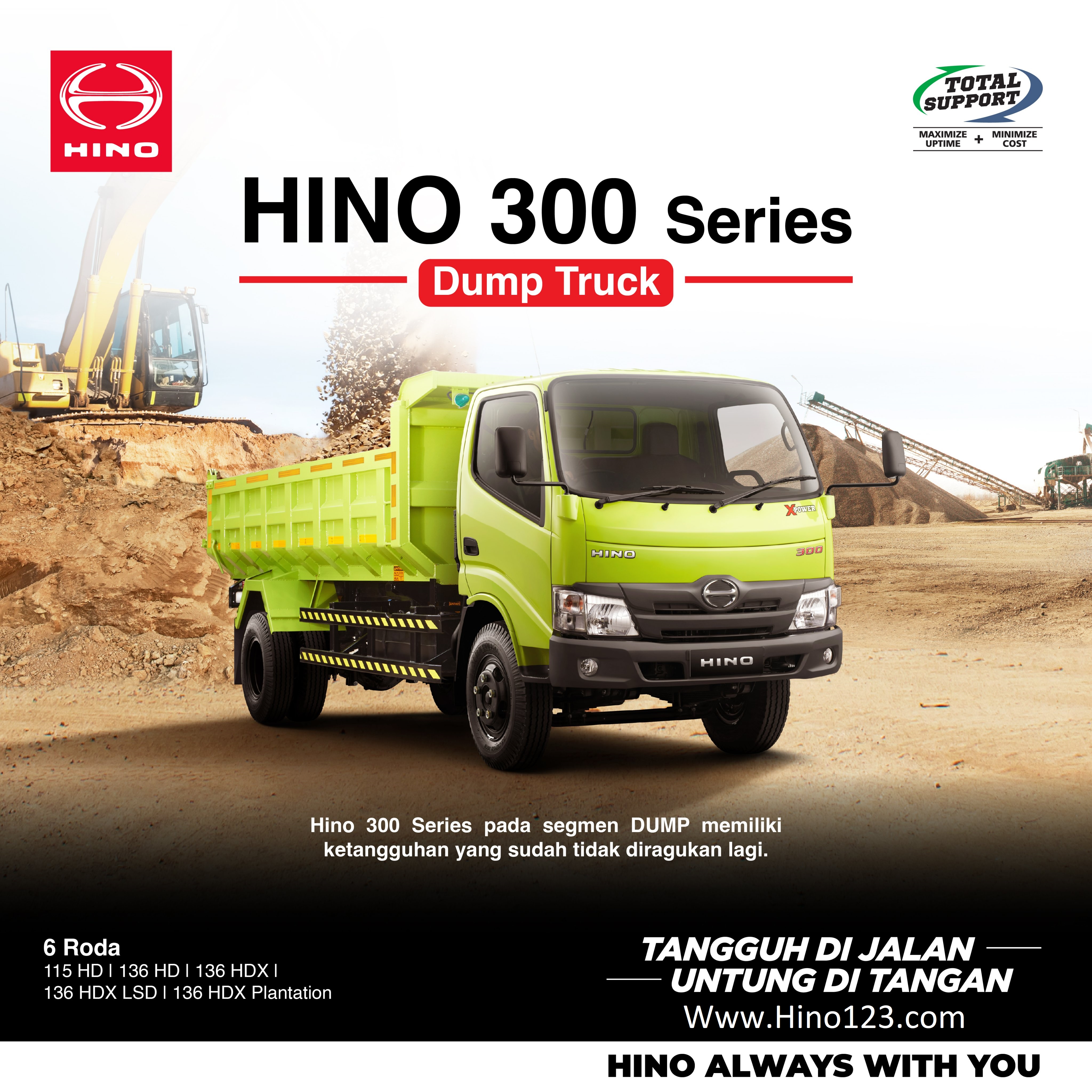 Harga Hino 136 HDX 5.8 PTO Dump
